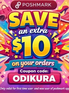 $10 additional off poshmark coupon for new users only